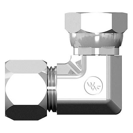 Elbow, Steel, Comp. 3/8 in, ORB 7/16 in