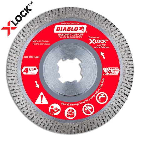 DiamondSawBlade,Diam:4.5",Arbor:7/8"