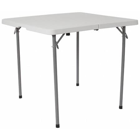 Square Folding Table, Plastic Top, White