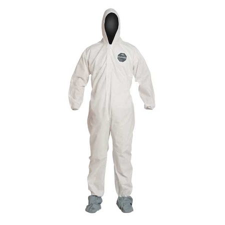 10 Standard Fit Hood. Elastic Wrists. Elastic Waist. White. MD