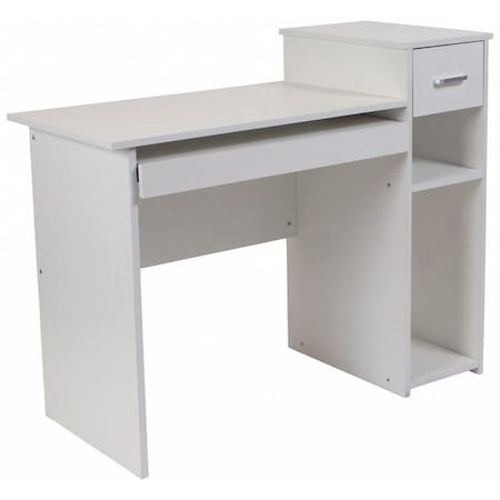 Computer Desk Computer Desk with Shelves,Drawer, 19" D X 29-1/2" H, 42" W X White
