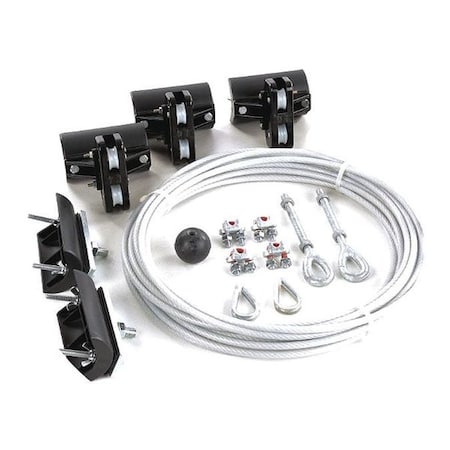 Festoon System Kit,1/4 In Rope,L 20 Ft