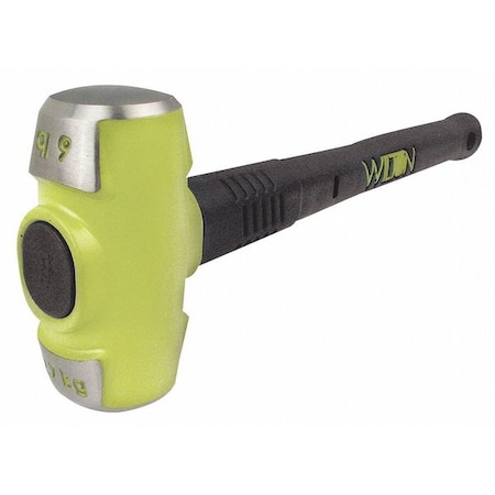 Sledge Hammer,6 lb.,16 In,Rubber/Steel