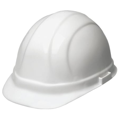 Hard Hat, Omega II, Polyethylene, 6 Point Ratchet, Type 1, Class E, White