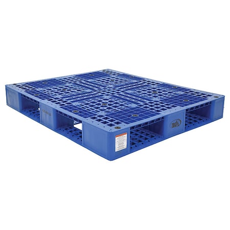 Blue Plastic Pallet,6000 lb.,48 x 40