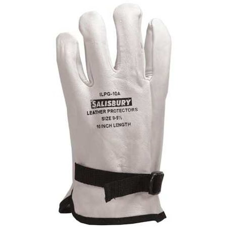 Electrical-Insulating Glove Protectors, Goatskin, 10" Length, Cream, Size 7