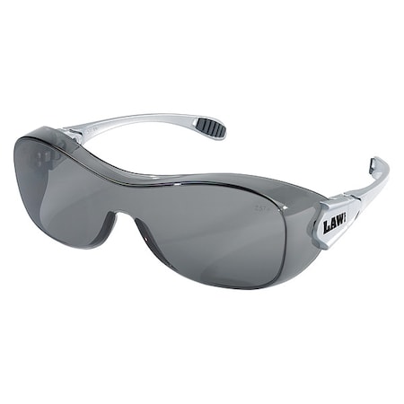Law (OTG), Safety Glasses, Anti-Fog, Gray Lens, Gray Frame, Frameless