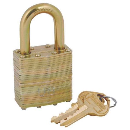 Padlock, Keyed Different, Standard Shackle, Rectangular Steel Body, Steel Shackle