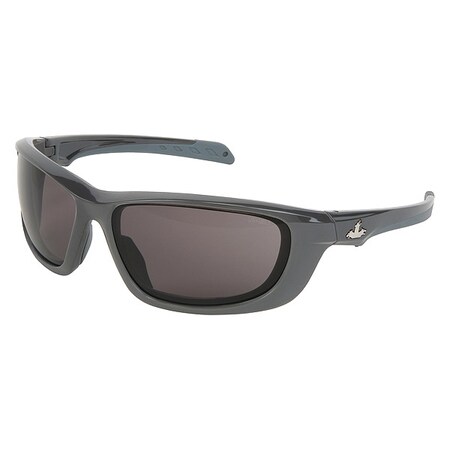 Swagger (UD1), Safety Glasses, MAX3 Anti-Scratch, Gray Lens, Gray Frame, Full-Frame