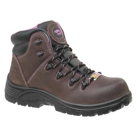 Framer, Women's 6-Inch Work Boot, Composite Toe Medium, Leather, 5 in Height, Brown