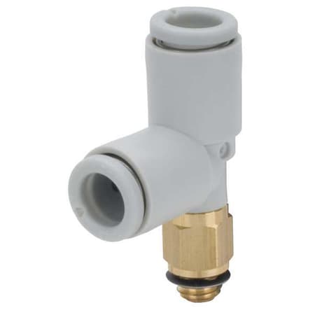 Push-Fit Tee Fitting, Metric x Push-to-Connect x Push-to-Connect, 6mm Tube OD, 6 mm Pipe Size