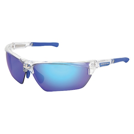 Dominator (DM3), Safety Glasses, MAX36 Dual Coating, Polycarbonate Lens, Clear Frame, Half Frame