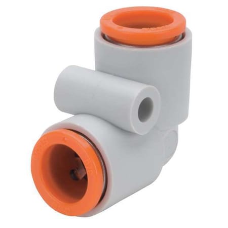Push-Fit Elbow Fitting, Push-to-Connect x Push-to-Connect, 4mm Tube OD, Plastic