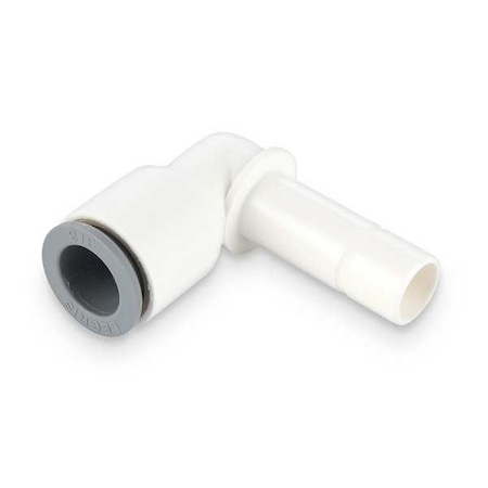 Fractional Plastic Push-to-Connect Fitting, Polymer, White