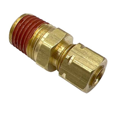 Strt, Brass, Comp. 1/4 in, MNPT 1/2 in
