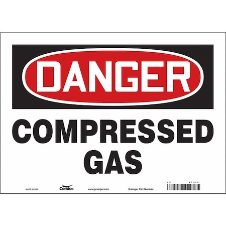 Safety Sign, 10 in Height, 14 in Width, Vinyl, Horizontal Rectangle, English, 471P51