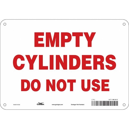 Safety Sign, 7 in Height, 10 in Width, Aluminum, Vertical Rectangle, English, 471M59