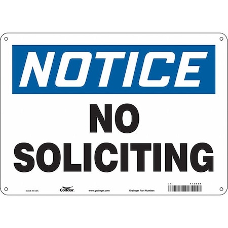 Safety Sign, 10 in Height, 14 in Width, Aluminum, Horizontal Rectangle, English, 472D20