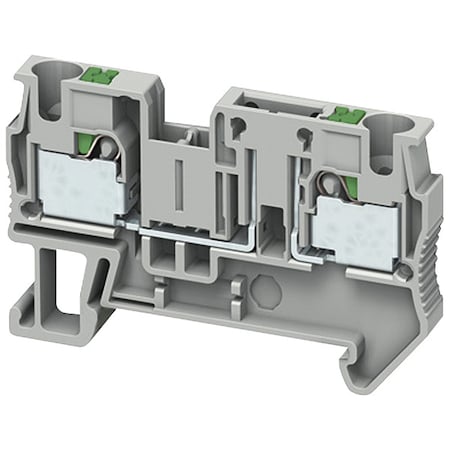 Terminal Block, Pass-Through, 1 Pole, 20 A, 300 V AC, 12 AWG, Gray