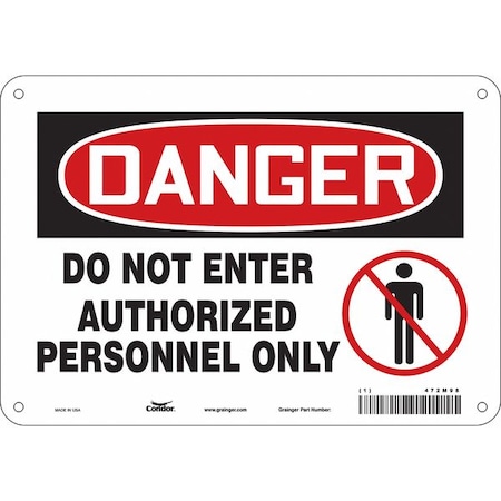 Safety Sign, 7 in Height, 10 in Width, Aluminum, Vertical Rectangle, English, 472M98