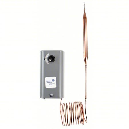 Line Voltage Mechanical Thermostat, Heat or Cool, -30 to 100F, Convertible, 24 to 277V AC, 2C, 2H