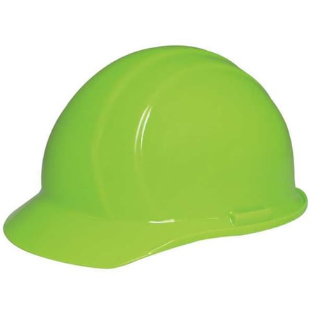 Hard Hat, Americana, Polyethylene, 4 Point Pinlock, Type 1, Class E, Hi-Vis Lime