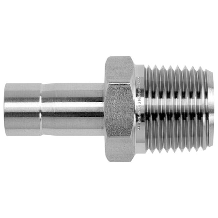 Strt, SS, Tube Stem 1/2 in, MNPT 3/8 in