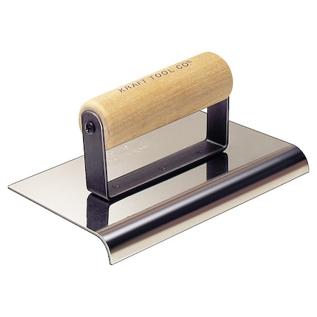 Sidewalk Edger,SS/Wood,3/8 in Radius
