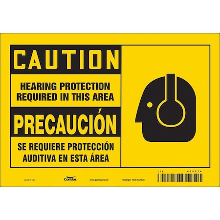 Safety Sign,10" W,7" H,0.004" Thickness, 465Z74