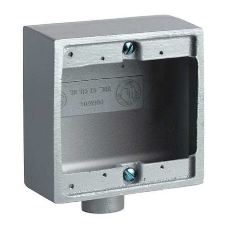 Electrical Box, 47 cu in, FD Box Type, 2 Gangs, Aluminum, Square Shape