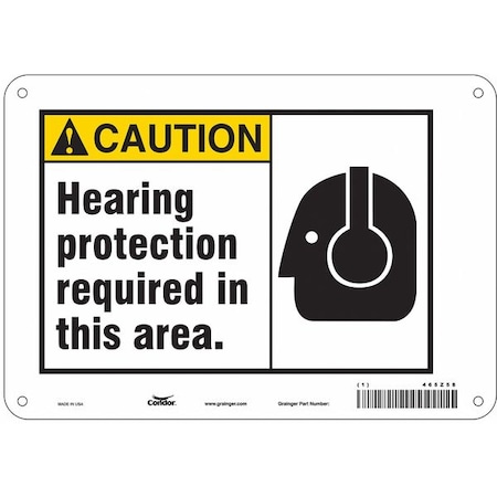 Safety Sign, 7 in Height, 10 in Width, Polyethylene, Vertical Rectangle, English, 465Z58