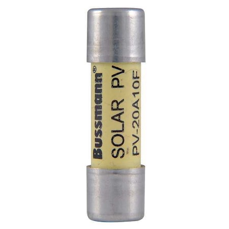 Solar Fuse, 15A, Fast-Acting, Not Rated, Cylindrical
