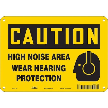 Safety Sign, 7 in Height, 10 in Width, Polyethylene, Vertical Rectangle, English, 466A20
