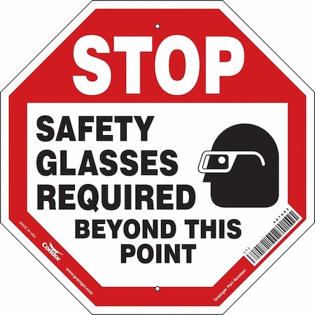 Safety Sign,18" W,18" H,0.032" Thickness, 467A83