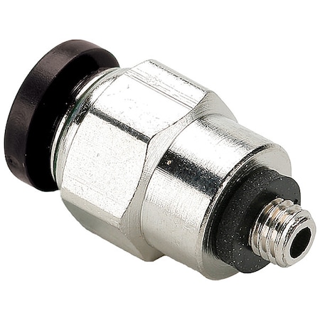 Push-to-Connect Fitting, Brass, Silver