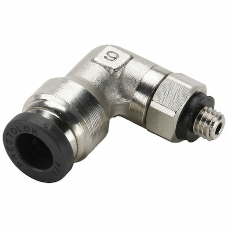Push-to-Connect Fitting, Brass, Silver