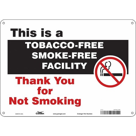 Safety Sign, 10" H, 14 in W,  Horizontal Rectangle, English, 474L30