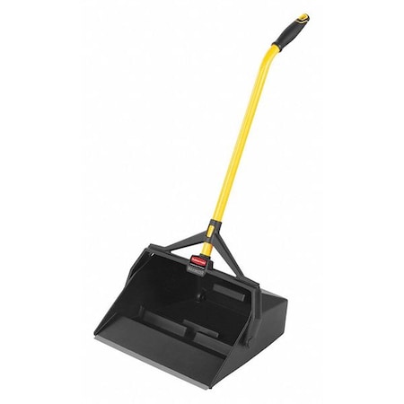 Dust Pan,Plastic,17" W,30" L Handle