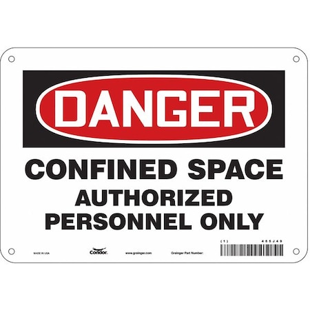 Safety Sign, 7 in Height, 10 in Width, Aluminum, Vertical Rectangle, English, 465J49