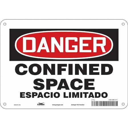 Safety Sign,7" H,10" W,Plastic, 465N11