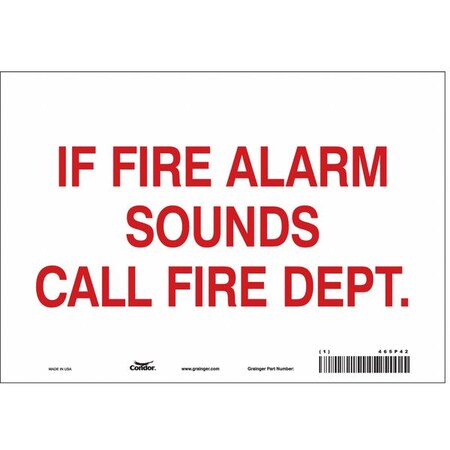 Safety Sign,10"W x 7"H,0.004" Thickness
