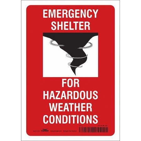 Safety Sign, 10 in Height, 7 in Width, Vinyl, Horizontal Rectangle, English