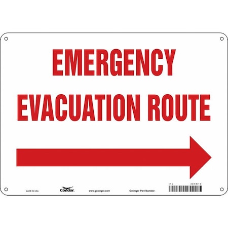 Safety Sign, 10 in Height, 14 in Width, Polyethylene, Horizontal Rectangle, English, 465R10
