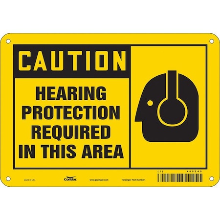Safety Sign, 7 in Height, 10 in Width, Aluminum, Vertical Rectangle, English, 465Z40