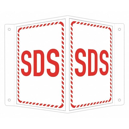 Safety Sign,6 in x 7 1/2 in,Aluminum