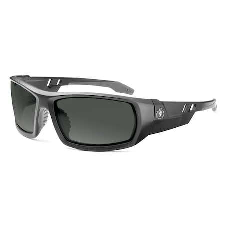 ODIN, Safety Glasses, Anti-Scratch & Fog-Off+, Smoke Lens, Matte Black Frame Frame, Full-Frame