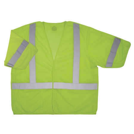 Breakaway Safety Vest, Polyester, Lime, Size L/XL