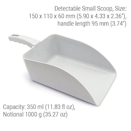 Scoop,5.9 in L,White,PK5