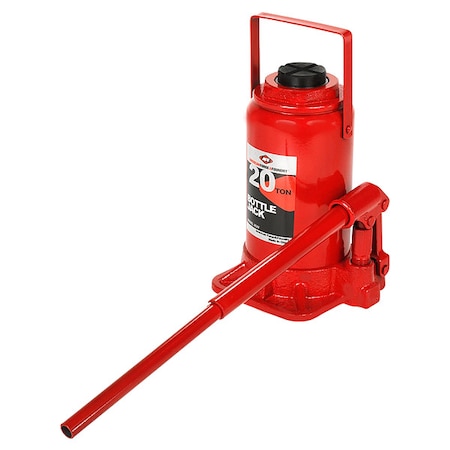 Bottle Jack,20 ton,Max Lift 18 1/4" H