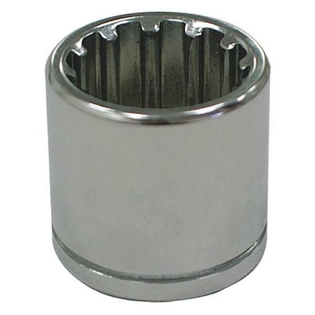 WESTWARD 1/2 in Drive, 1-3/8" SAE Socket, 12 Points,  Steel, Chrome, 1 3/8 in